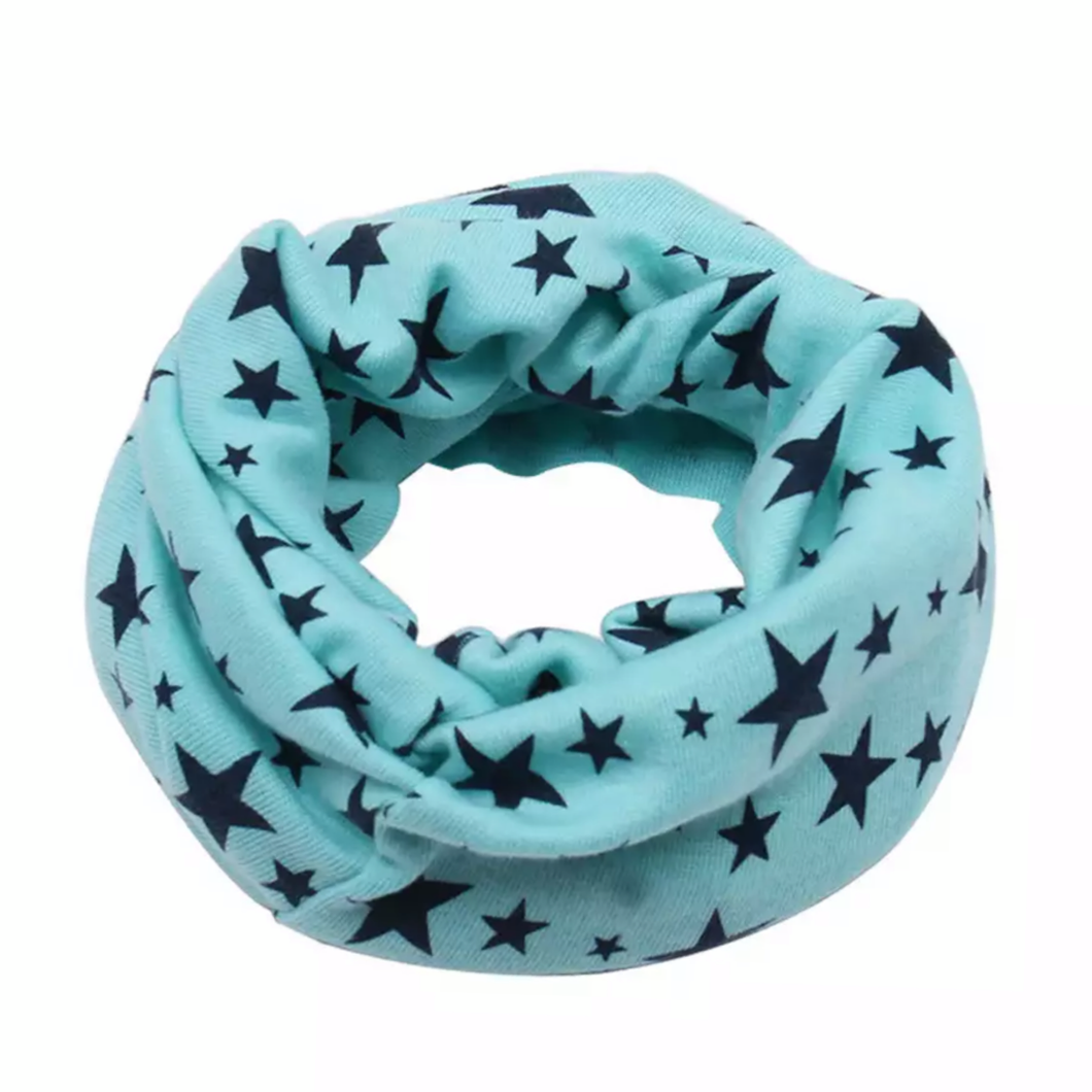 Spearmint with Navy Stars Snood