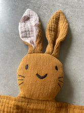 Load image into Gallery viewer, Mustard Muslin Bunny Comforter