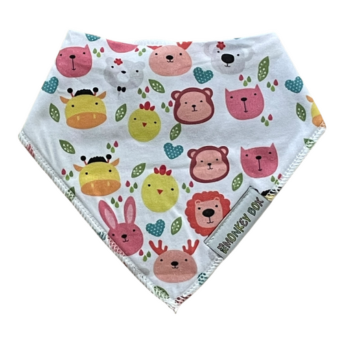 Animal friends Dribble Bib - The Monkey Box