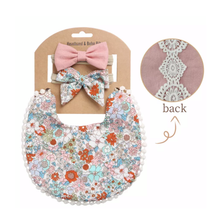 Load image into Gallery viewer, Sienna Floral Boho Bib and Double Headband set