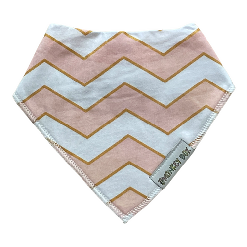Pink and White Zig Zags Dribble Bib