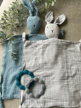 Load image into Gallery viewer, Grey Muslin Bunny Comforter