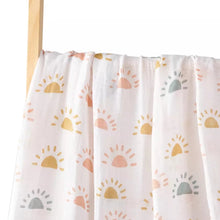Load image into Gallery viewer, Extra Large Pastel Rainbows Cotton Swaddle