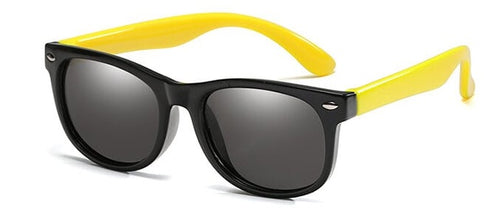 kids sunglasses black yellow side