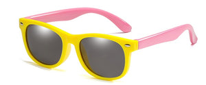 kids sunglasses yellow pink side