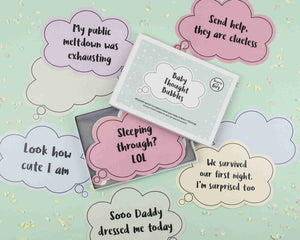 Bearsy and The Boy Baby Thought Bubble Milestone Cards - The Monkey Box